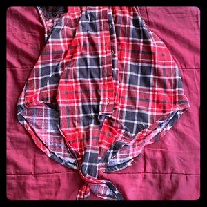 Plaid Sleeveless Top